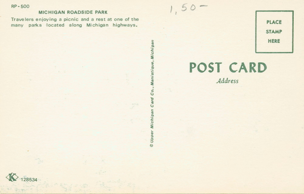 Deer Park Lodge - Vintage Postcard Of Park In Newberry